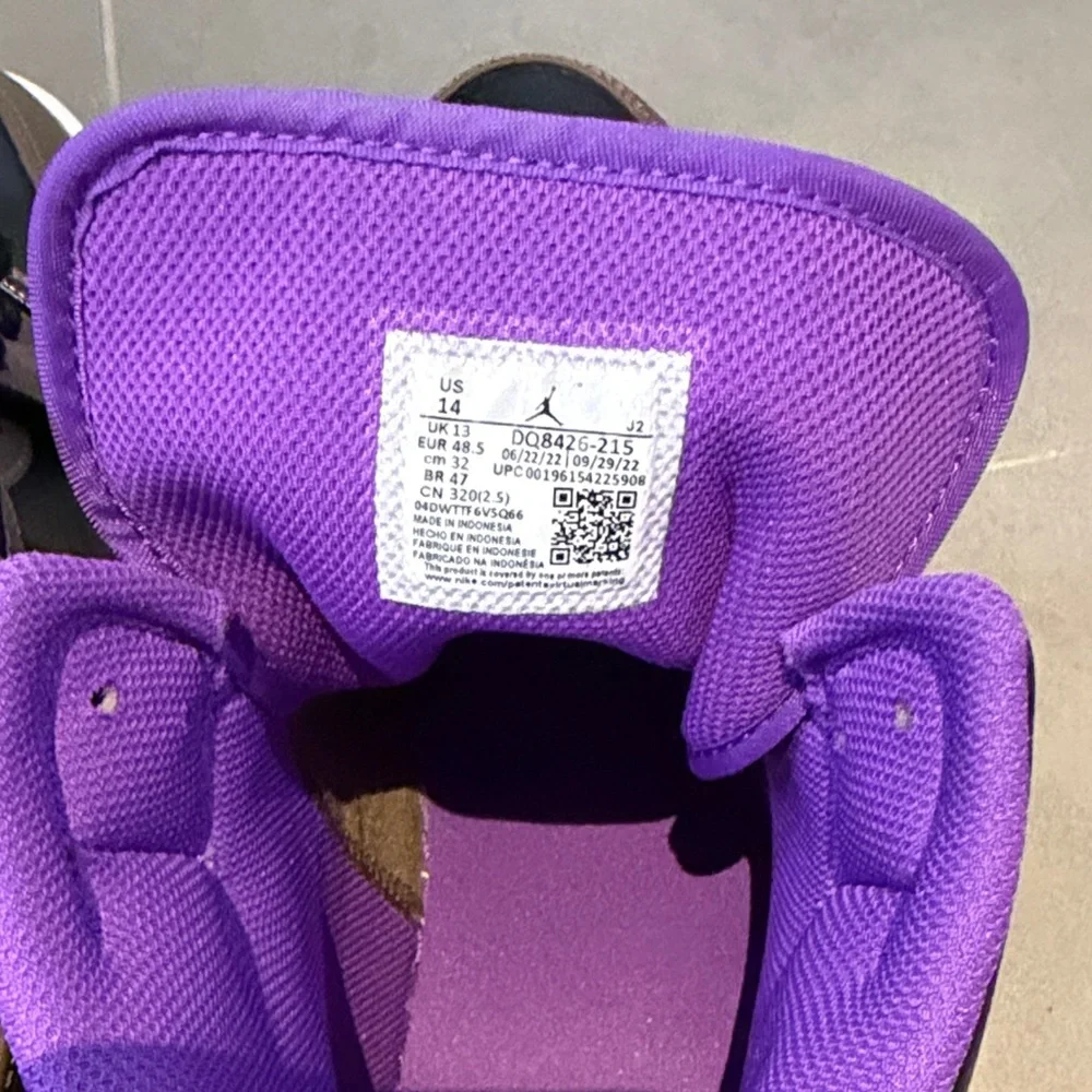 Nike Air Jordan High Top Sneakers Brown Black Purple